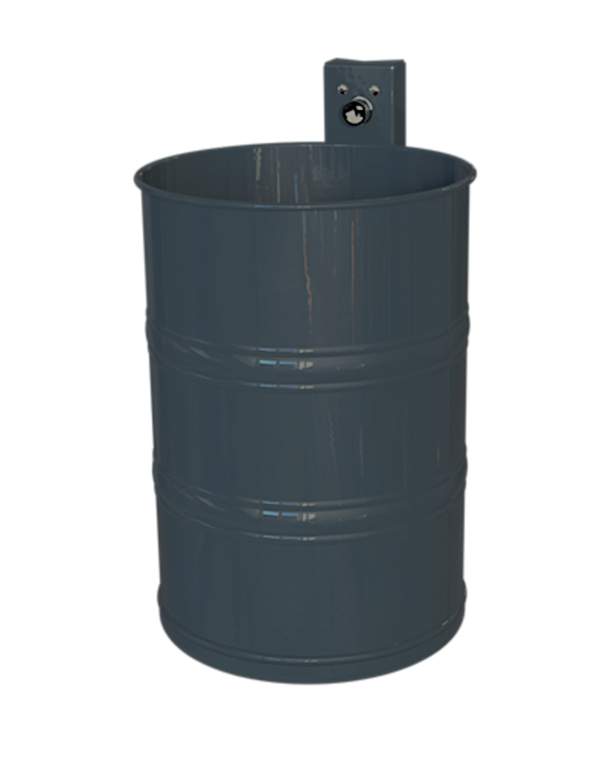 Rund Abfallbehälter Modell 7003-01, pulverbeschichtet, ungelocht, 20 L