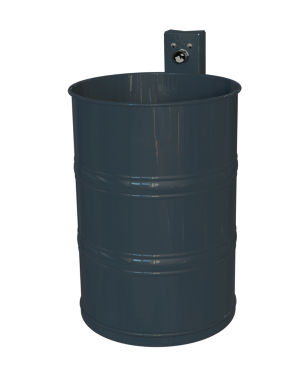 Rund-Abfallbehälter Modell 7004-01, pulverbeschichtet, ungelocht,  35 L