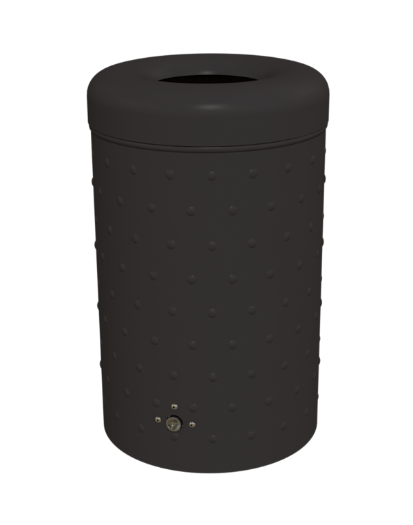 Rund-Abfallbehälter Modell 7008-10, pulverbeschichtet aus Nobbenblech, 50 L