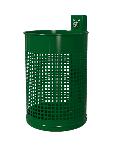 Rund-Abfallbehälter Modell 7013-00, pulverbeschichtet, gelocht, 20 L