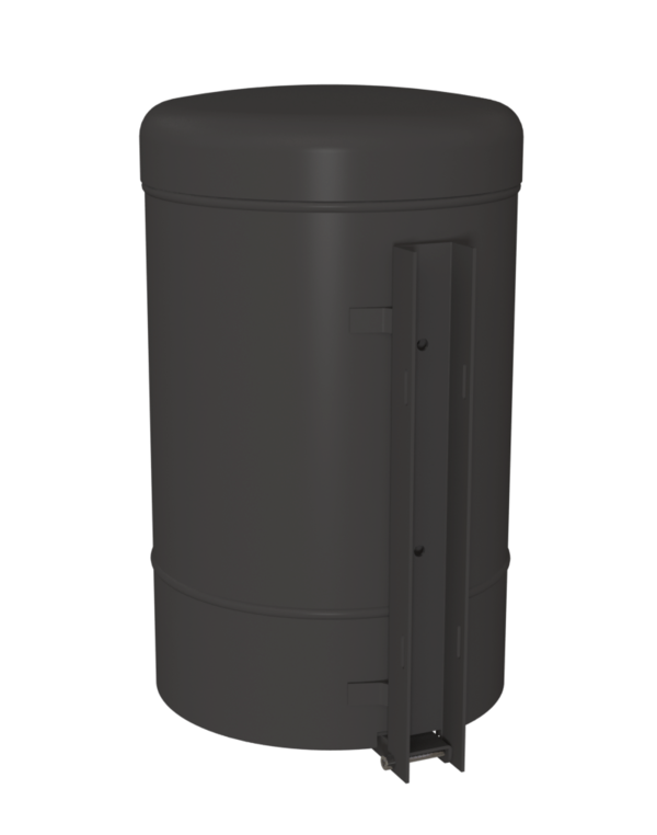 Rund-Abfallbehälter Modell 7022-00, pulverbeschichtet, 50 L