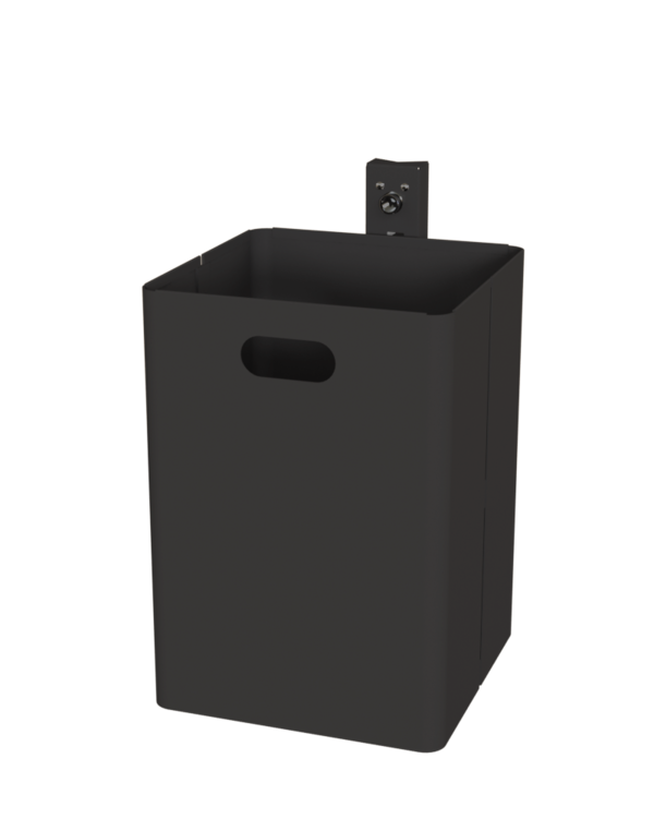 Rechteck-Abfallbehälter Modell 7049-20, pulverbeschichtet, ohne Abdeckhaube, 40 L
