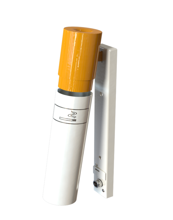 Wandascher Modell 7061-00, feuerverzinkt und pulverbeschichtet (weiß/gelb), 1 L