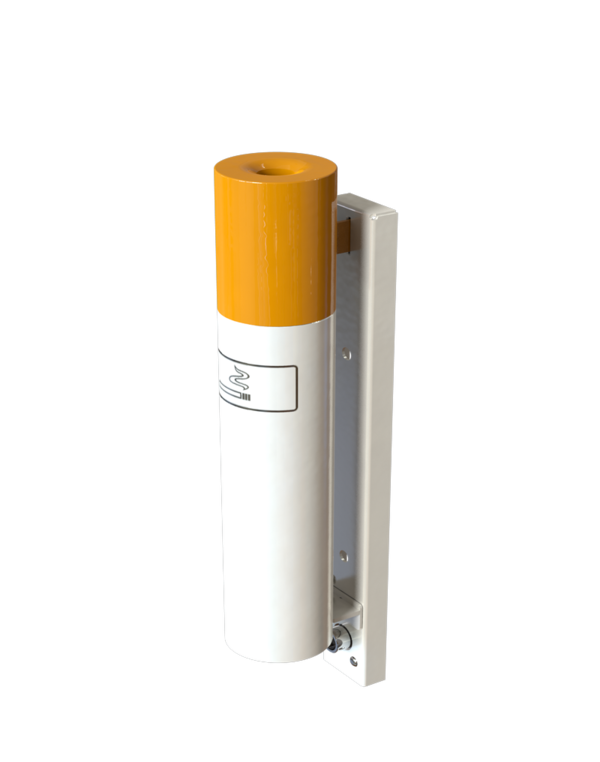 Wandascher Modell 7061-00 - feuerverzinkt und pulverbeschichtet (weiß/gelb) - 1 L