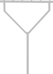 Wäschepfosten "Polli"-  Y-Form aus feuerverzinktem Rohr, Ø 60 mm