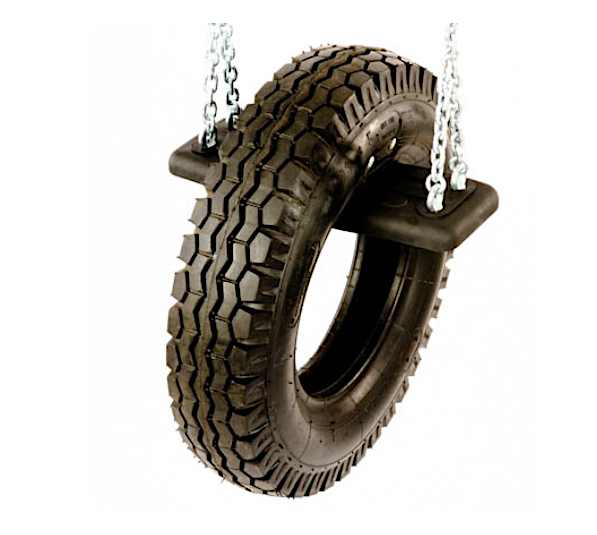 Schaukelsitz mit Neu-Reifen mit zwei Ketten  (200 cm lang, Ø 6 mm, verzinkt)