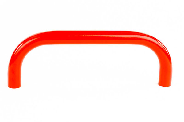 Metallgriff groß aus Ø 28 mm Rohr, verzinkt, Farbe rot pulverbeschichtet