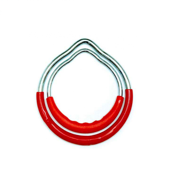 Turnringe verzinkt - an der Grifffläche mit roter Kunststoffbeschichtung - in 2 Größen wählbar