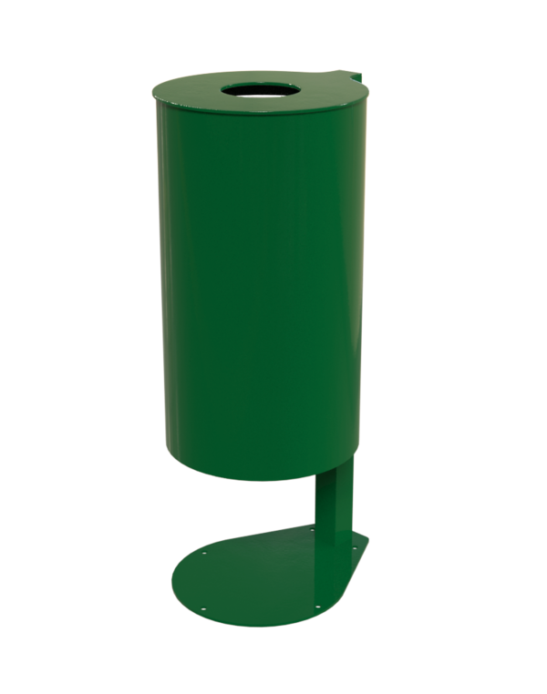 Rund-Abfallbehälter Modell 7705-20, pulverbeschichtet, inkl. Pfosten z. Aufschrauben, 60 L