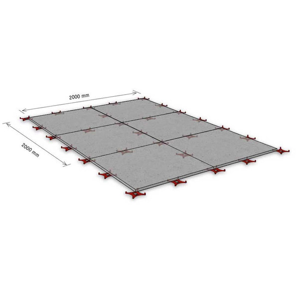 Elastikplatte 1000 x 1000 x 30 mm aus SBR-Gummigranulat in drei Farben verfügbar