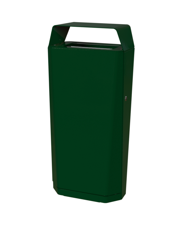 Stand-Abfallbehälter Modell  7059-00, 70 L, mit Haube zum Aufdübeln - Entleerung mit Einsatzbehälter