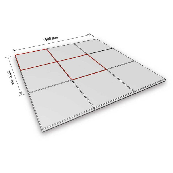 Elastikplatte 25 mm - Terrasoft Platte 500 x 500 x 25 aus Gummigranulat in drei Farben verfügbar